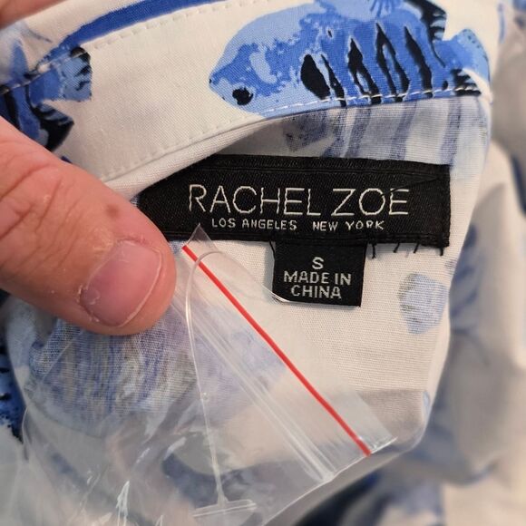 RACHEL ZOE Fish Print Midi Shirt Dress - Picture 9 of 12